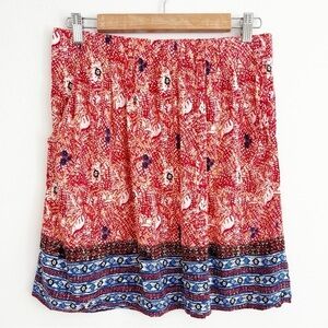 Cabi #784 Floral Bella Batik Pull-On Coastal Midi Skirt Size Medium